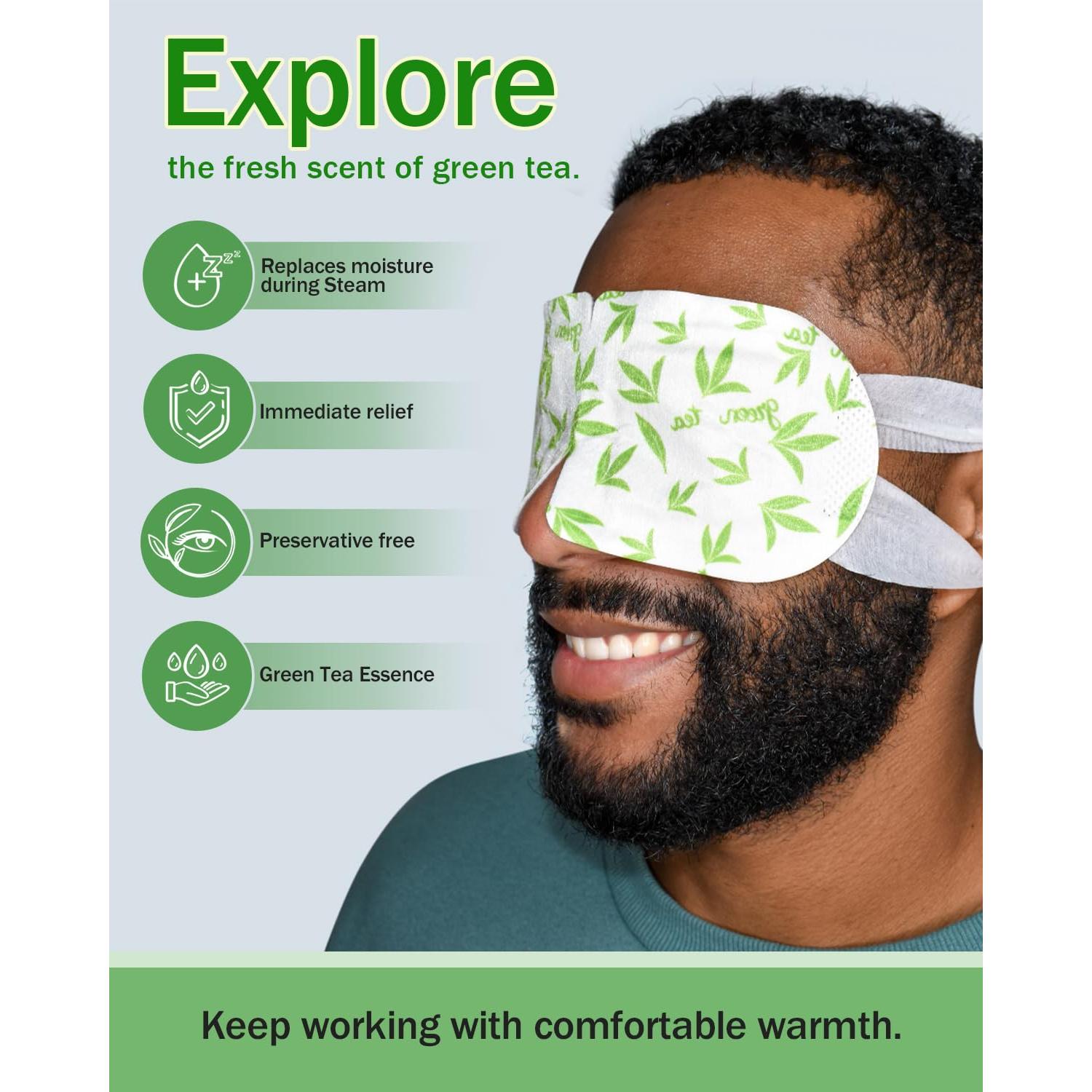 Máscara Ocular Autocalentada ProCIV Té Verde 16 Paquetes