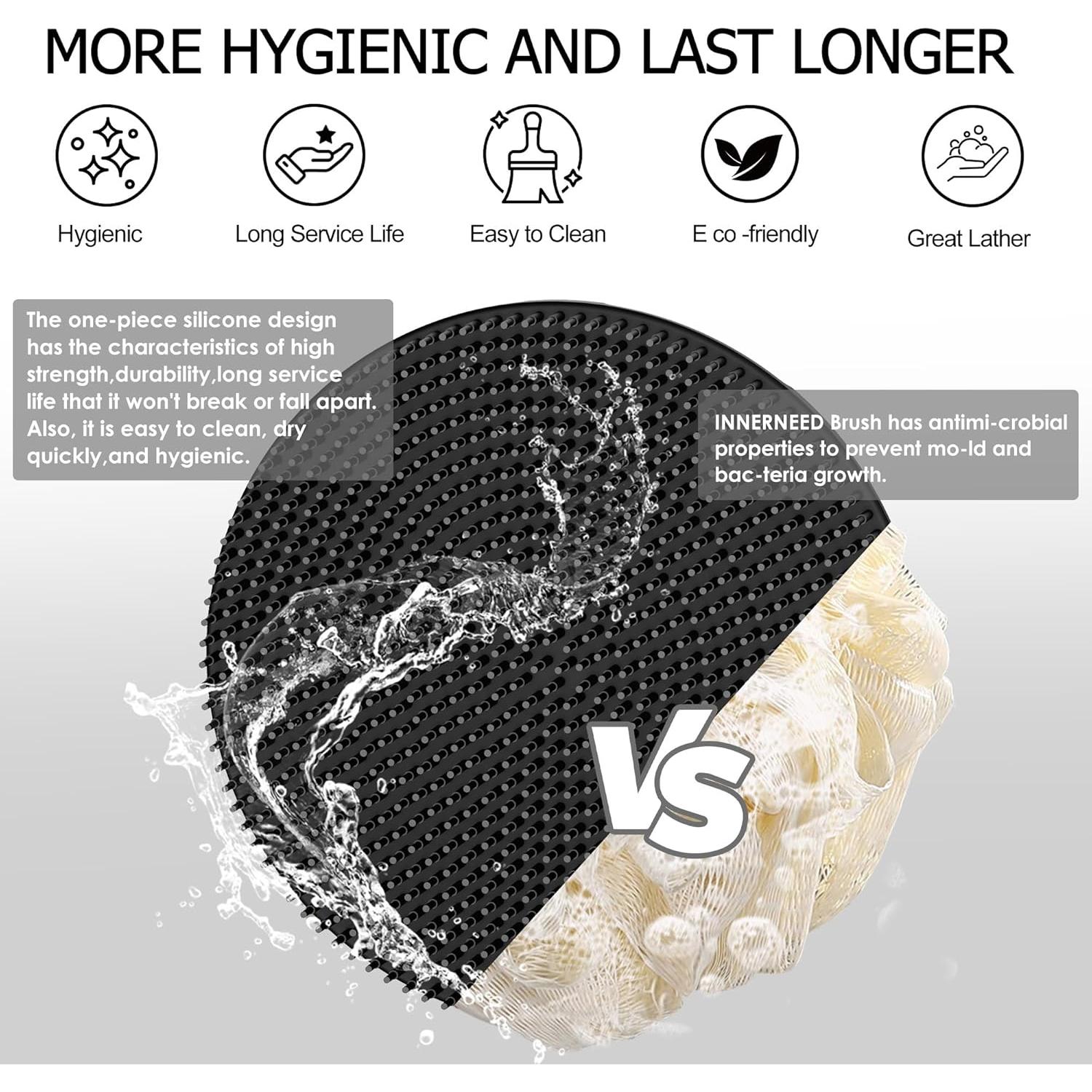 Cepillo de Ducha de Silicona INNERNEED para Exfoliación Suave