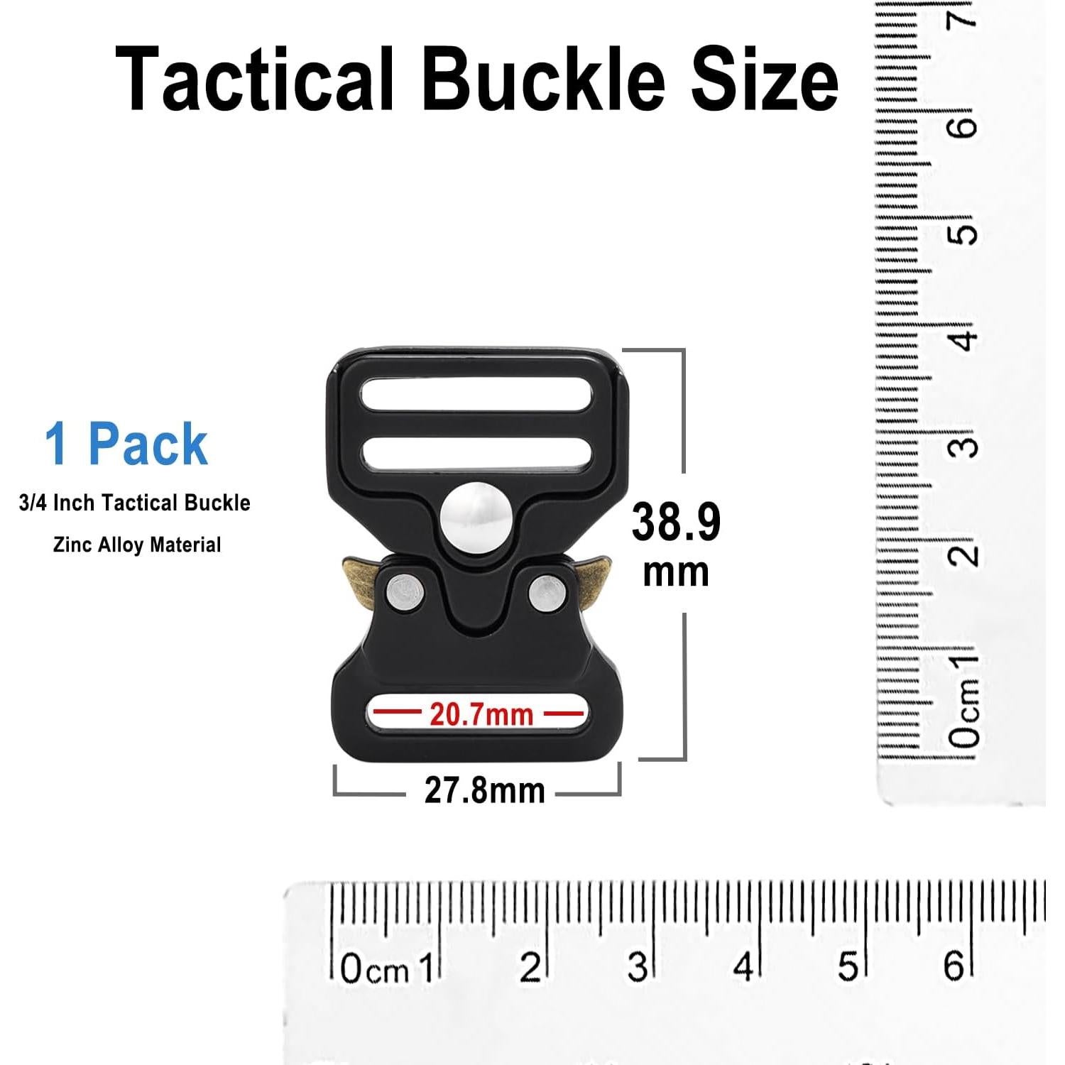 Hebilla Táctica de Metal ManTangSun 3/4" Aleación Zinc