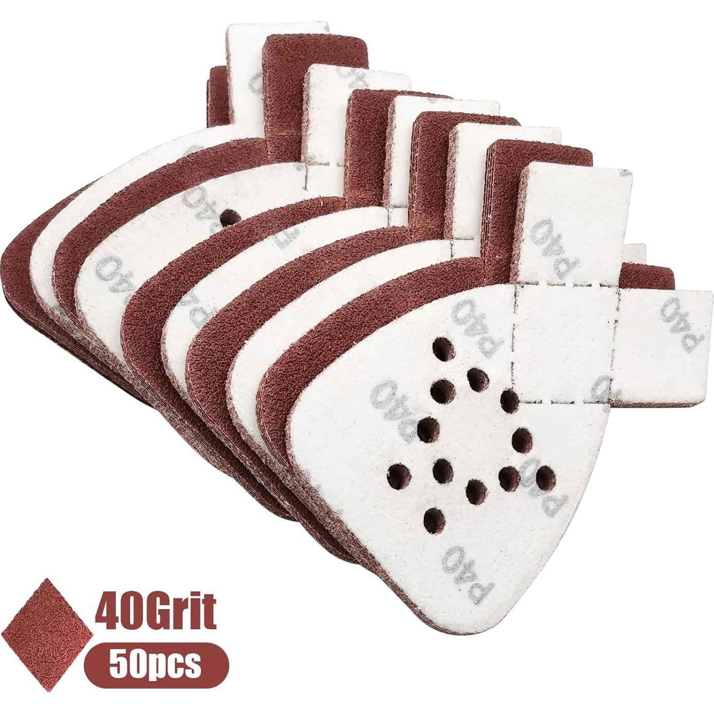 50 Almohadillas de Lijado Grano 40 Black and Decker 95x135mm