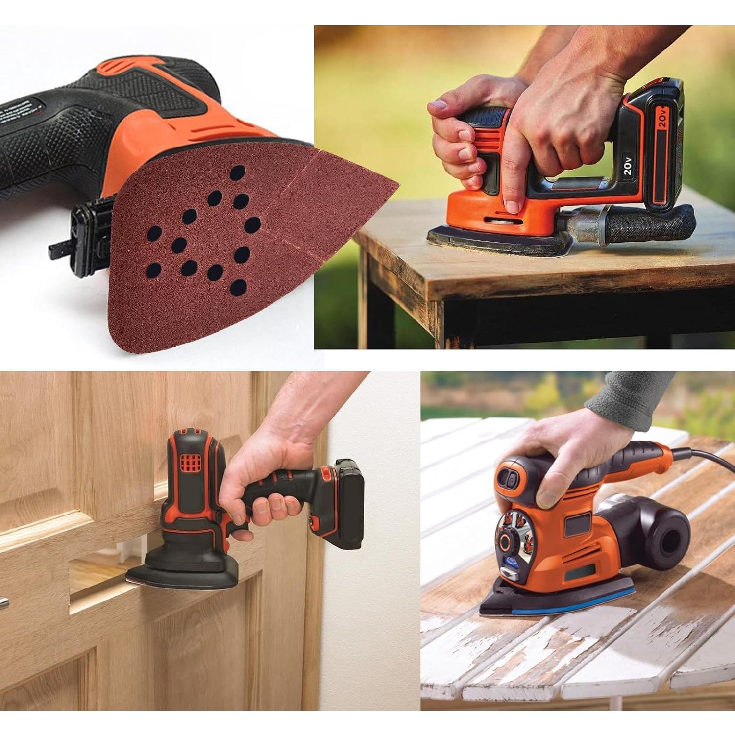 50 Almohadillas de Lijado Grano 40 Black and Decker 95x135mm