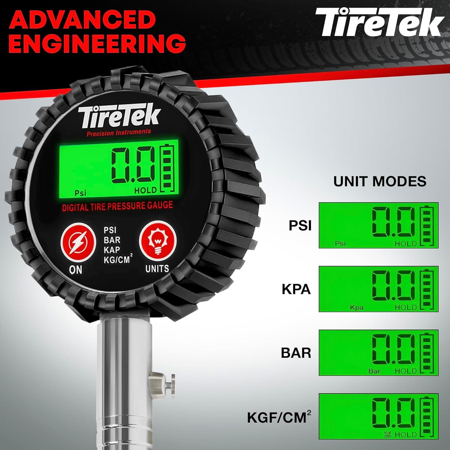 Medidor Digital de Presión de Neumáticos TIRETEK 200 PSI
