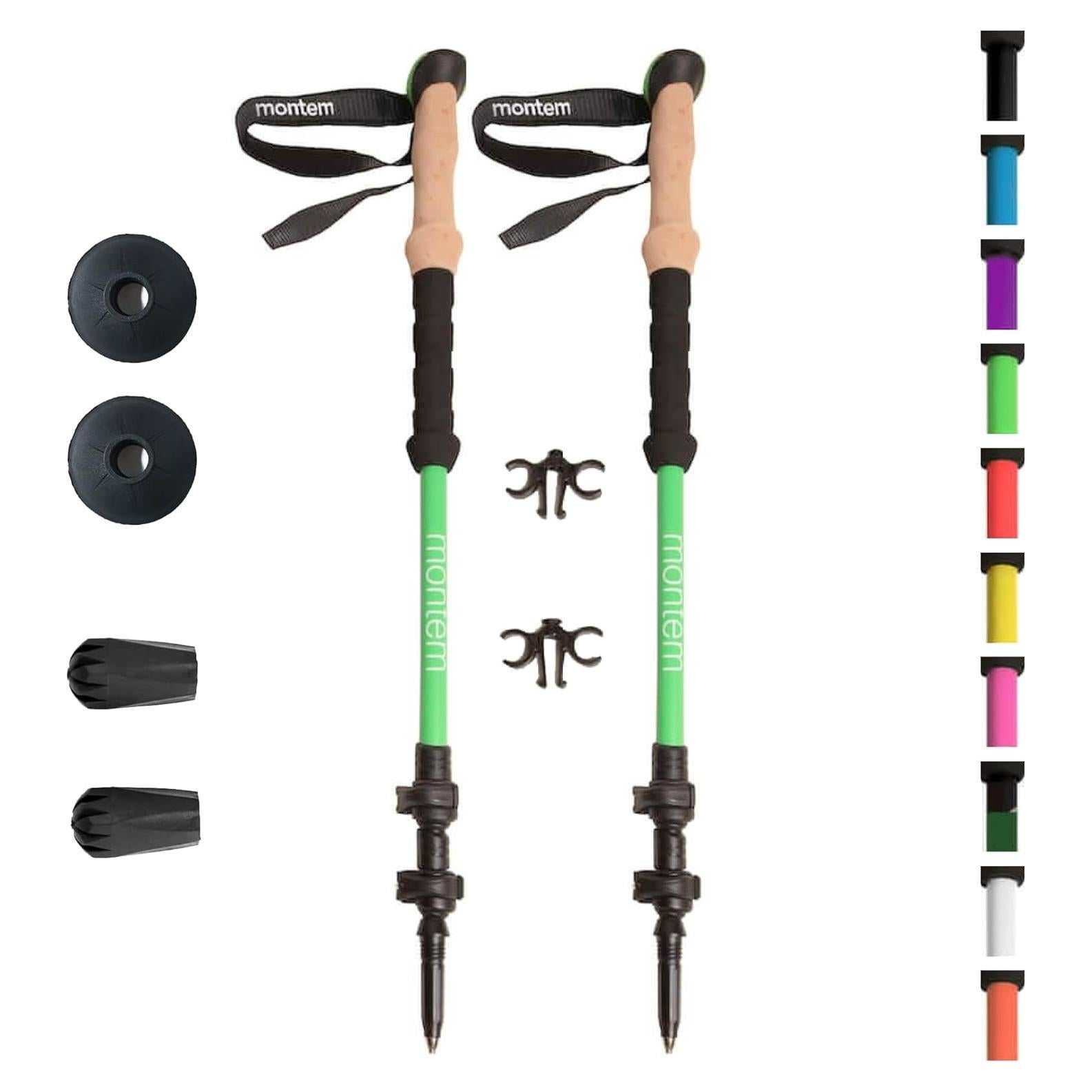 Bastones de Trekking Montem Ultra Fuerte Plegables 2 Unidades