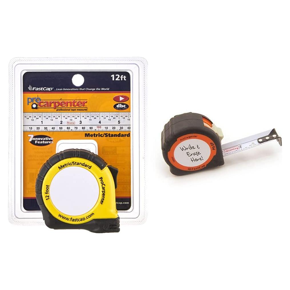 Fastcap PMS-12 12-Foot Metric/Standard Measuring Tape & PSSP16 16 Pad Standard Story Pole Measuring Tape