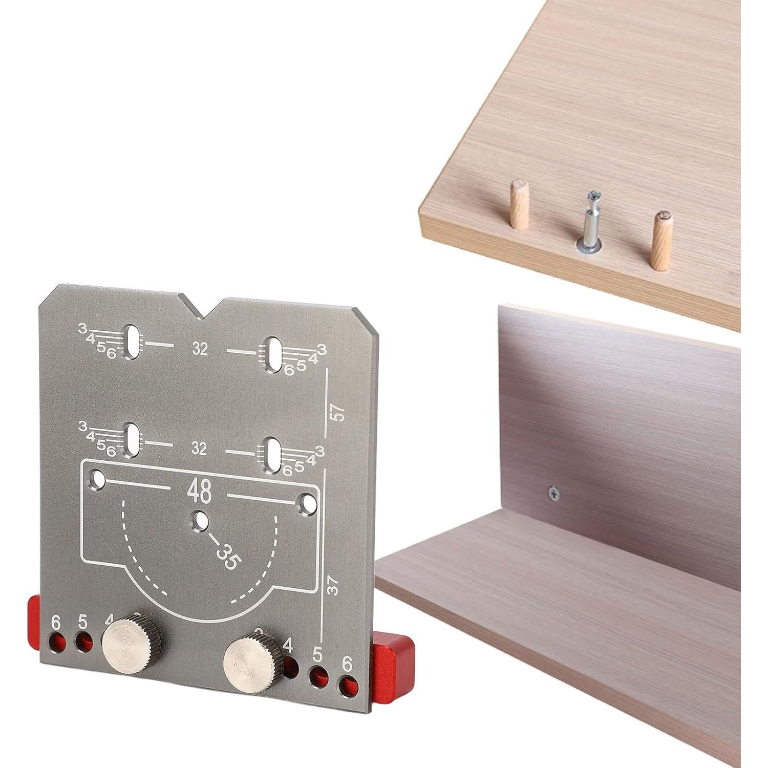 Localizador de Agujeros para Bisagras Yosoo 20cm Aluminio Mate