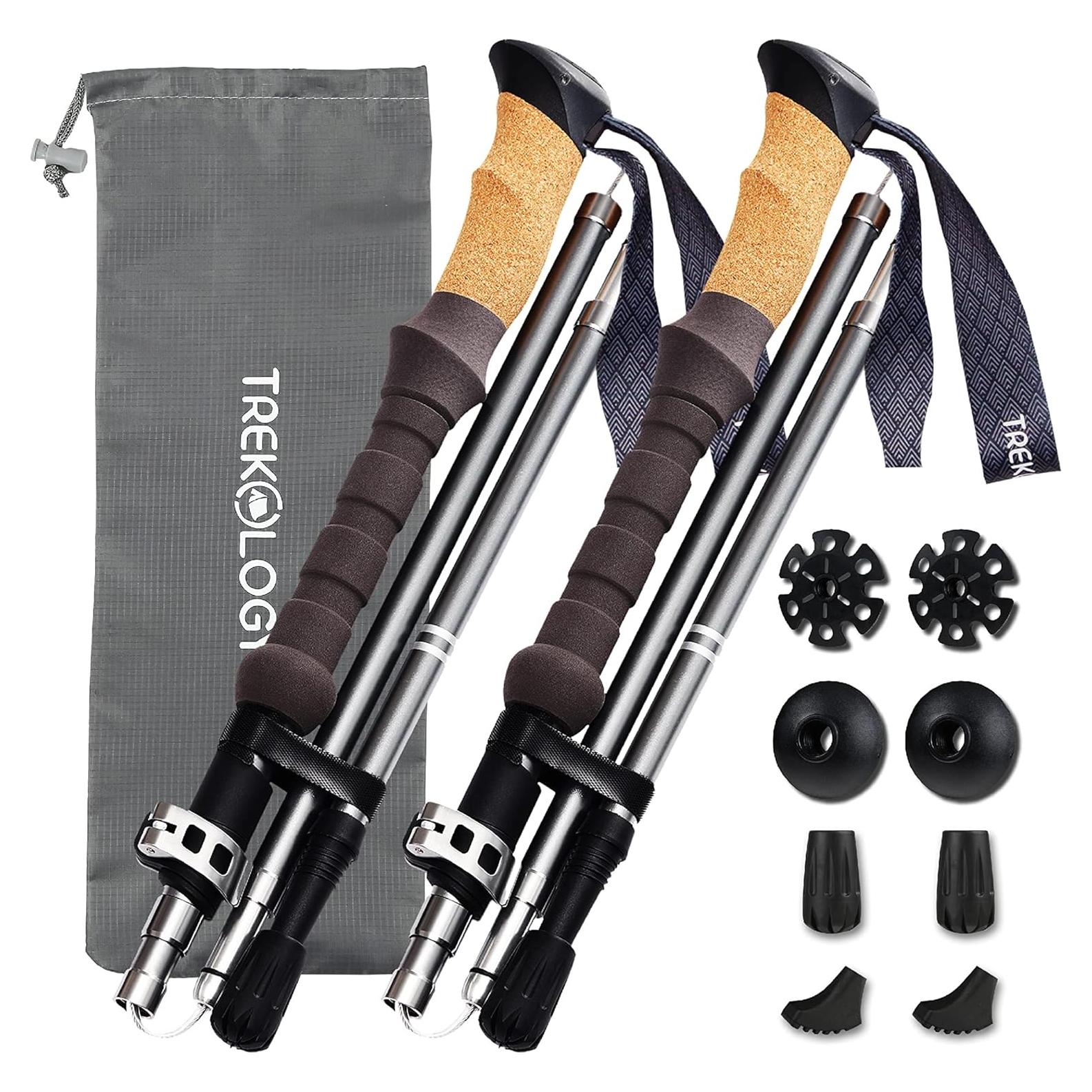 Bastones de Senderismo TREKOLOGY Trek-Z Plegables 130 cm Aluminio