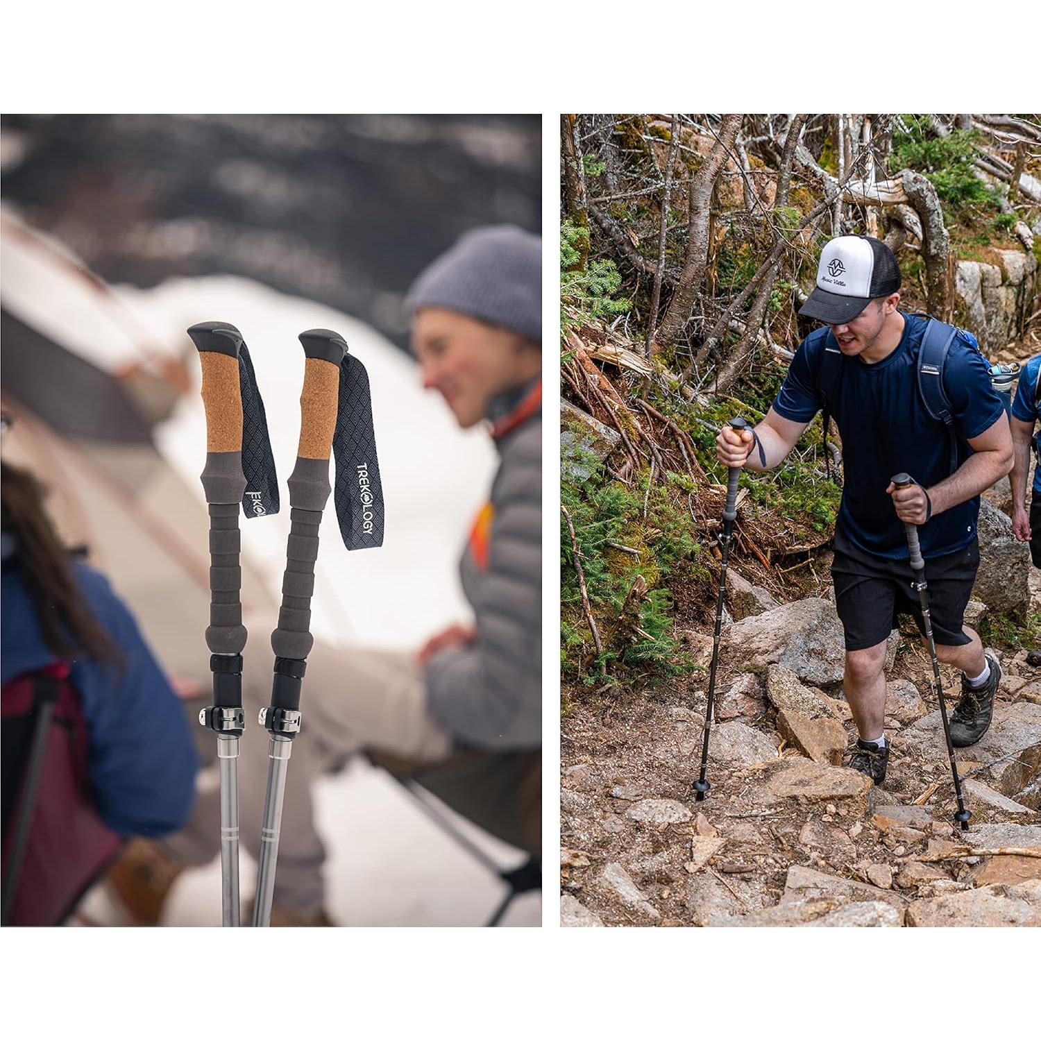 Bastones de Senderismo TREKOLOGY Trek-Z Plegables 130 cm Aluminio