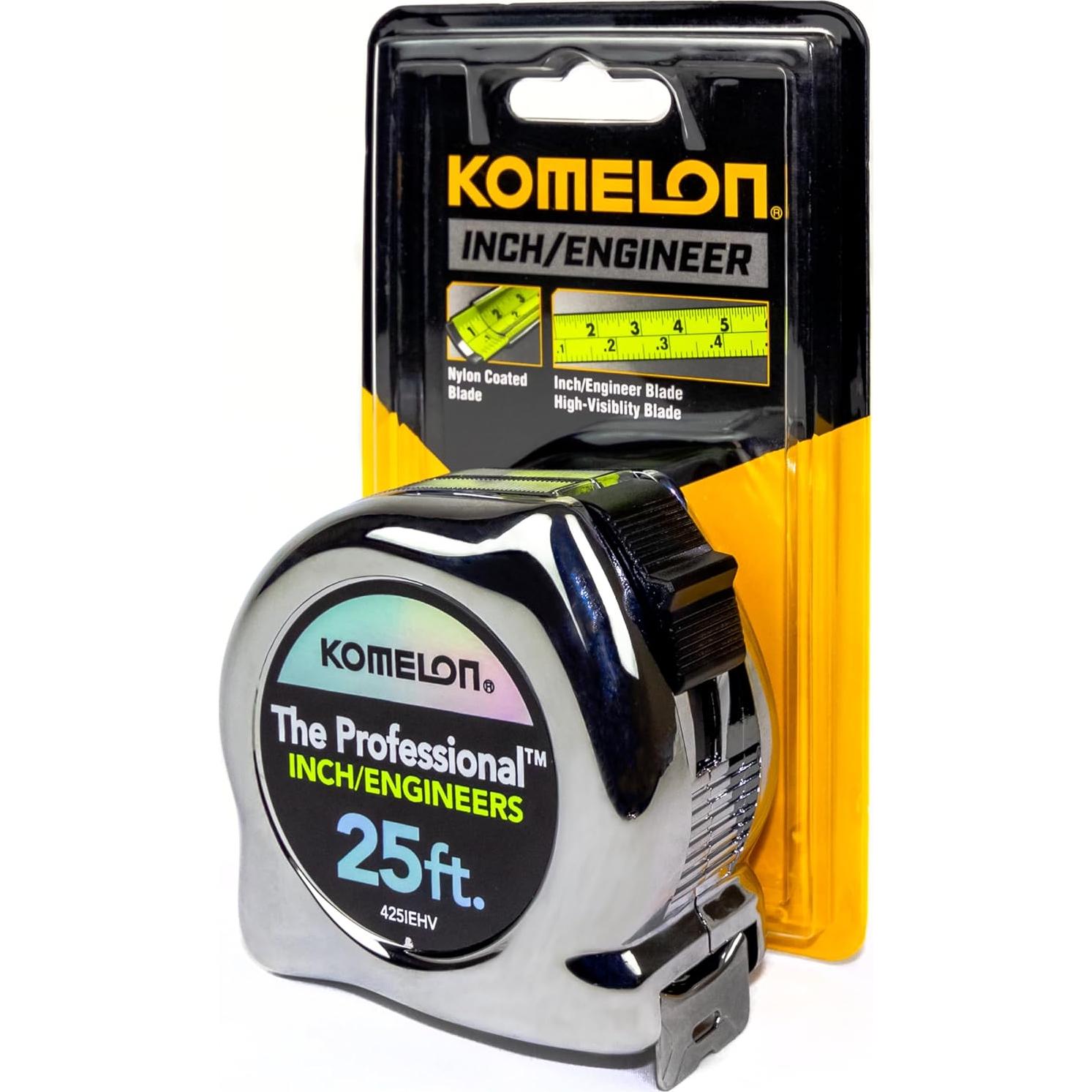 Cinta Métrica Profesional Komelon 425IEHV 7.62m Alta Visibilidad