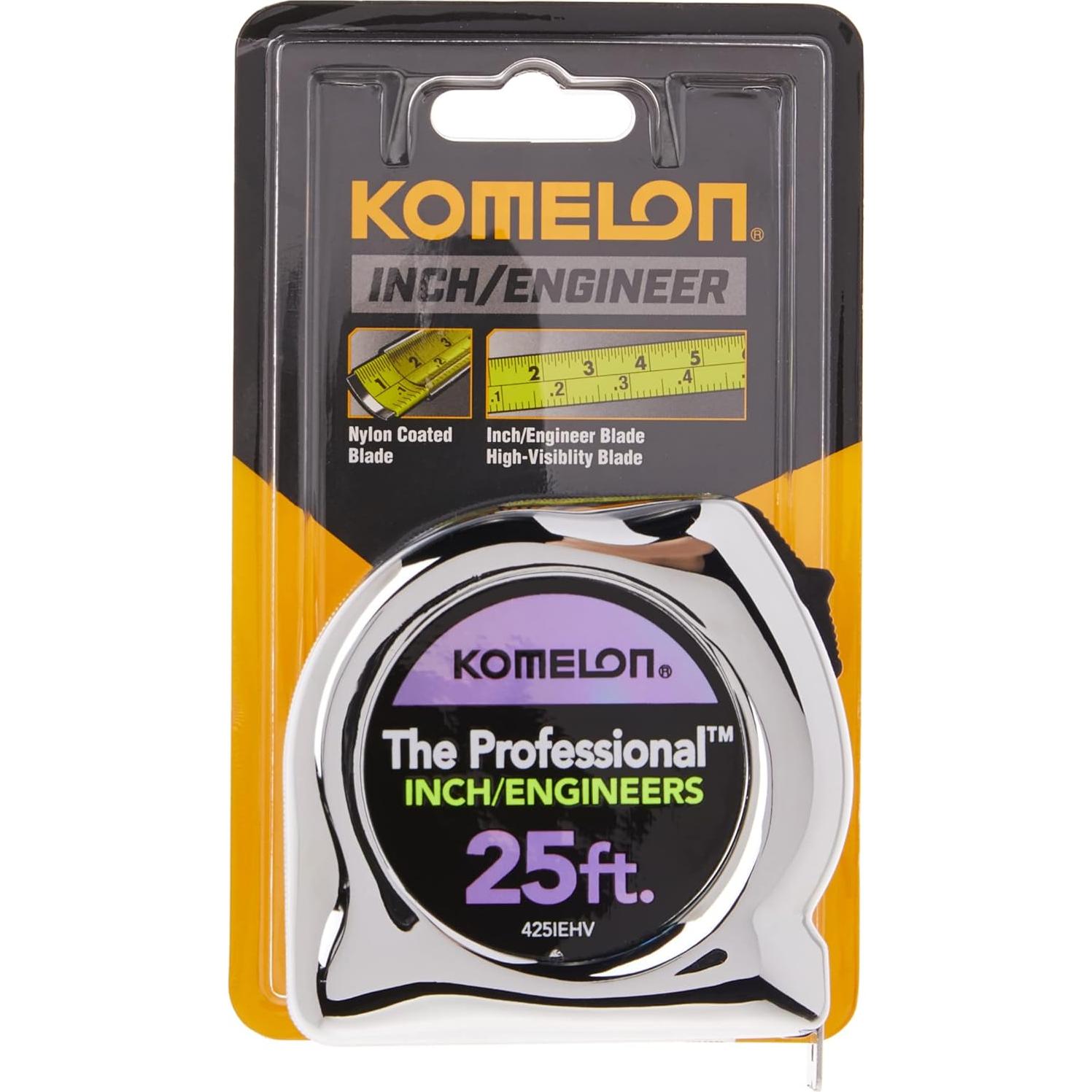 Cinta Métrica Profesional Komelon 425IEHV 7.62m Alta Visibilidad