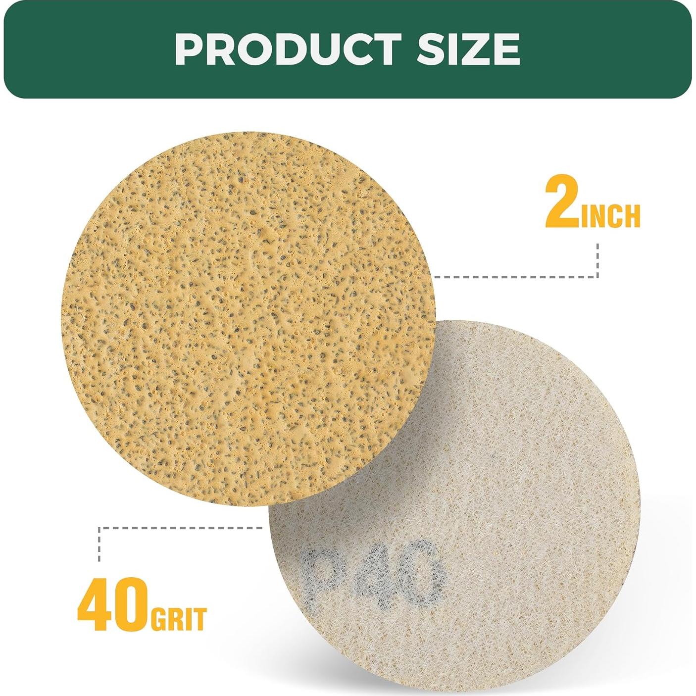 Discos de Lijado S SATC 2" 50PCS Grano 40 Óxido de Aluminio