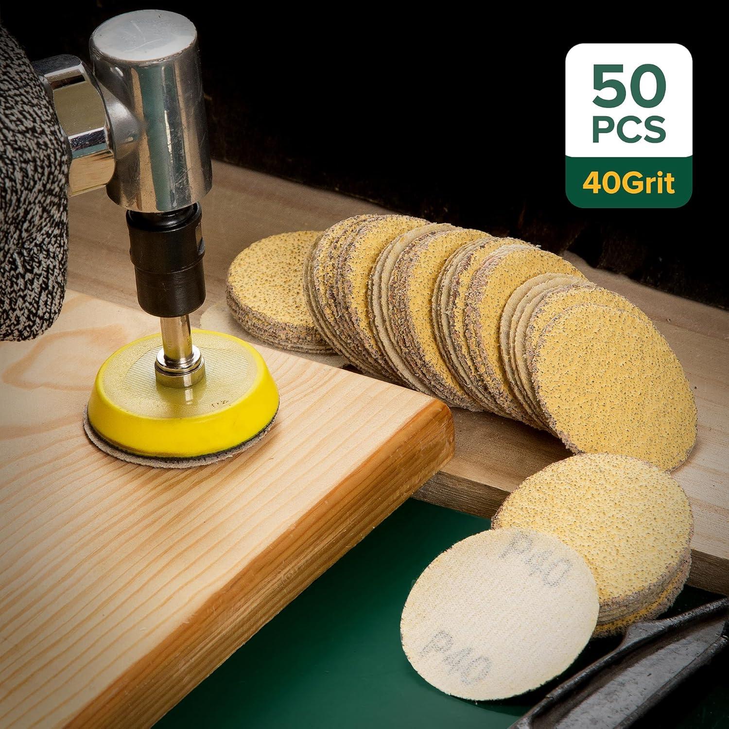 Discos de Lijado S SATC 2" 50PCS Grano 40 Óxido de Aluminio