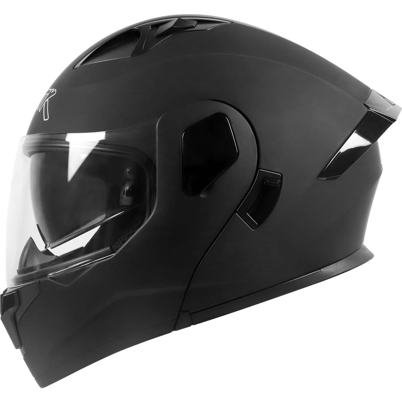 Casco Modular Flip-Up SPARK JMK-2025 Doble Visor Negro Mediano