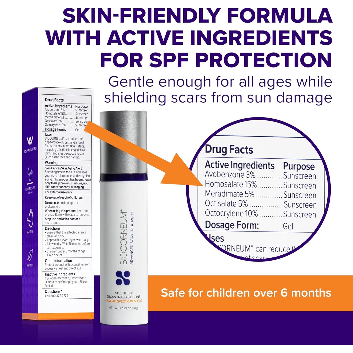 Biocorneum Gel de Silicona para Cicatrices 10g con SPF 30