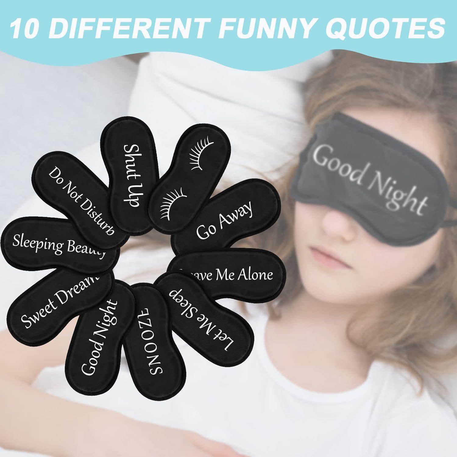 Eurzom 20 Piezas Máscaras de Sueño Ajustables para Ojos - Negro