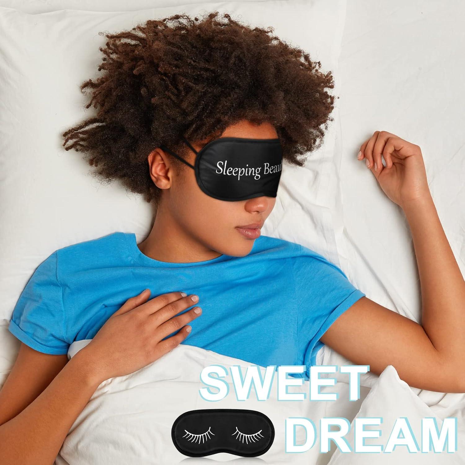 Eurzom 20 Piezas Máscaras de Sueño Ajustables para Ojos - Negro