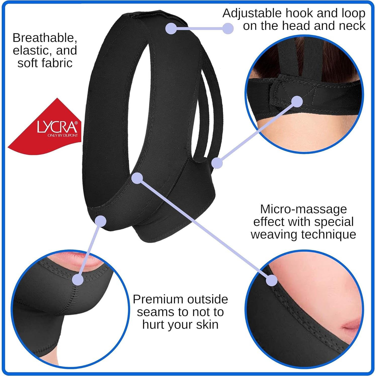 Venda de Compresión Facial Postquirúrgica Variteks - Negro