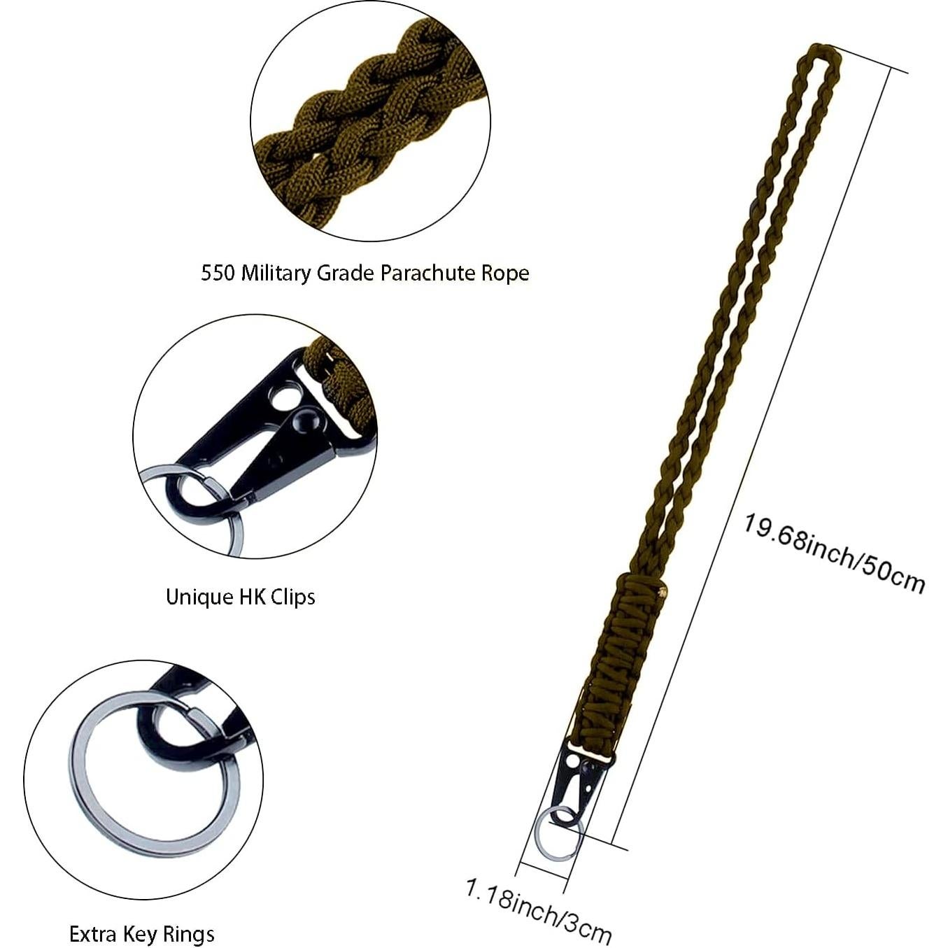 Lanyard de Cuello Paracord MAGITATI 550lb Verde Ejército 50cm