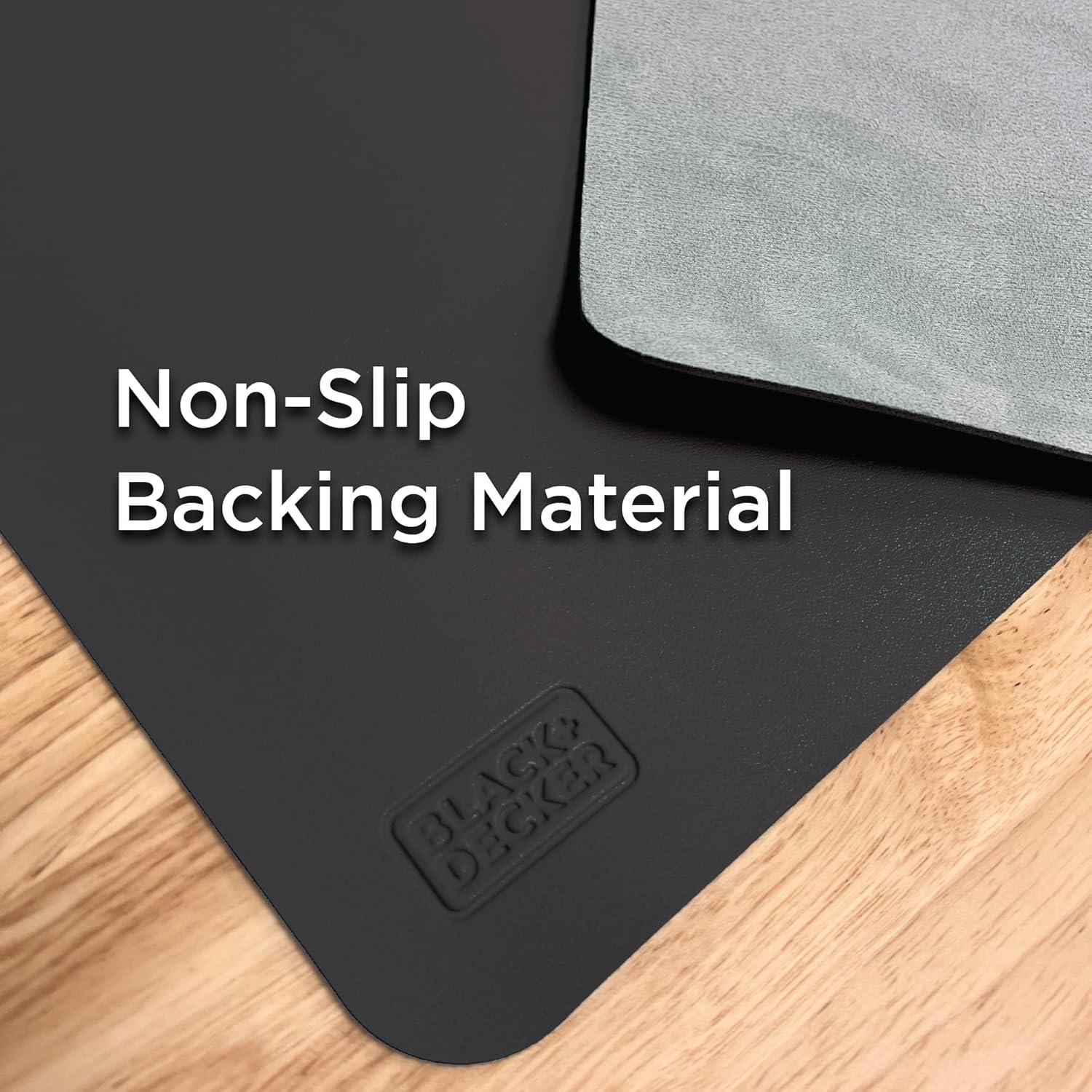 Alfombrilla de Escritorio Black+Decker Cuero Sintético 33x61cm