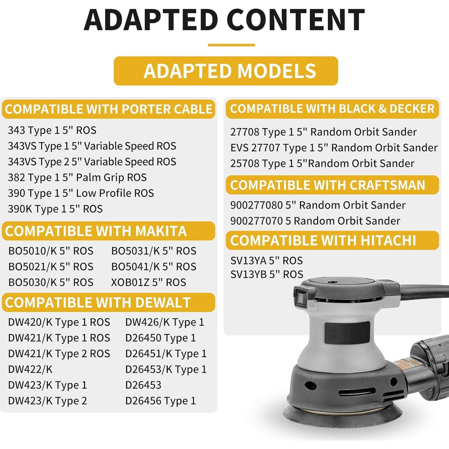 Pad de Reemplazo para Lijadora Orbital 5" Porter Cable 343