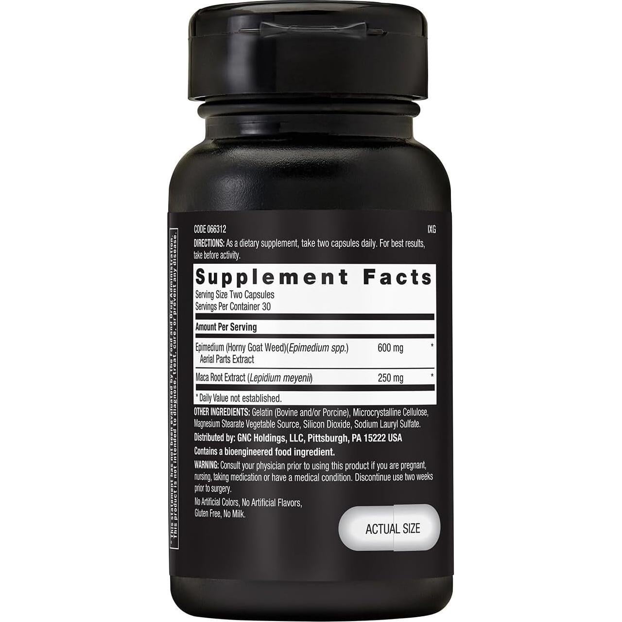 GNC Hierba de Cabra Horny 600 mg - 60 Cápsulas