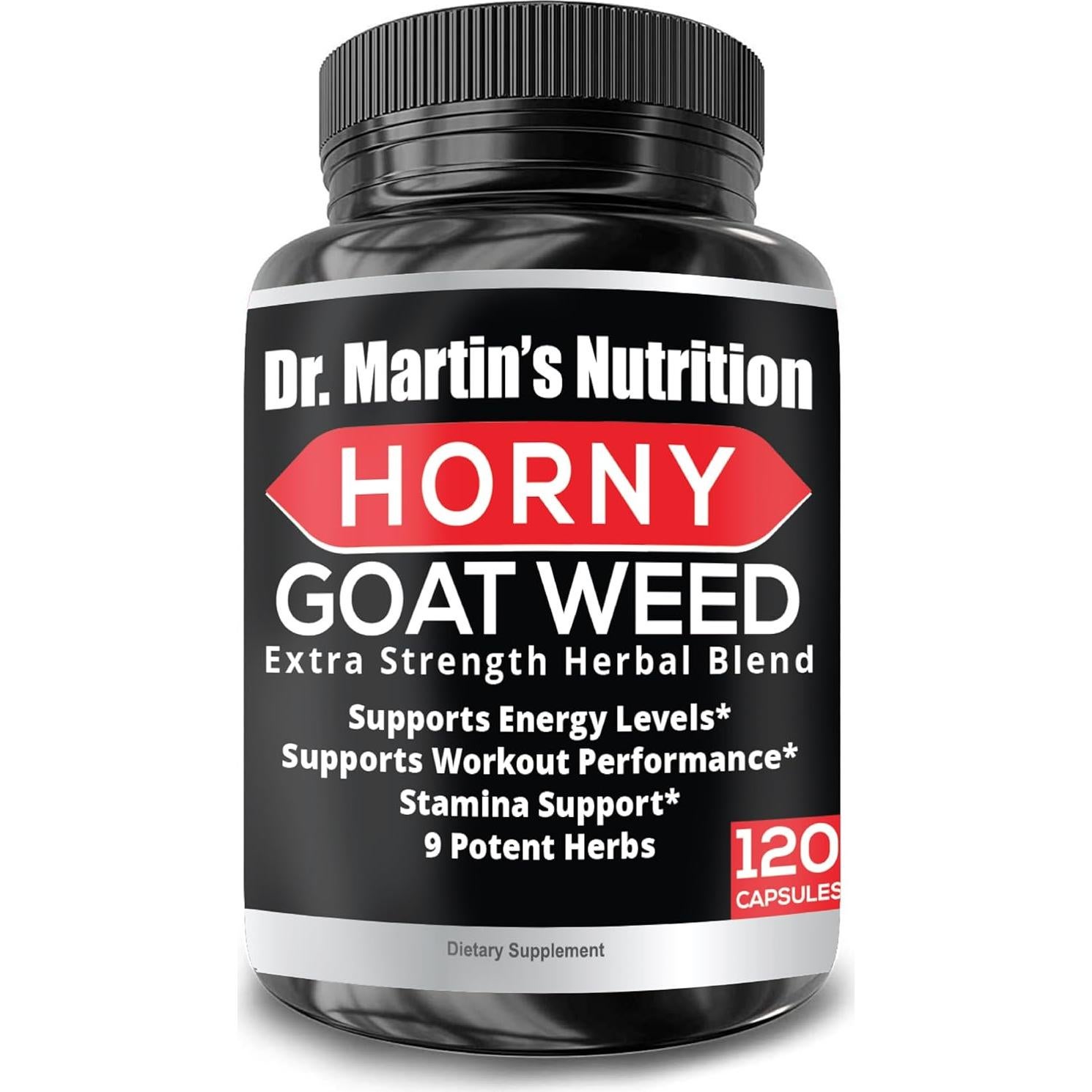 Suplemento Energizante Hierba de Cabra Horny Dr. Martin 120 Cápsulas