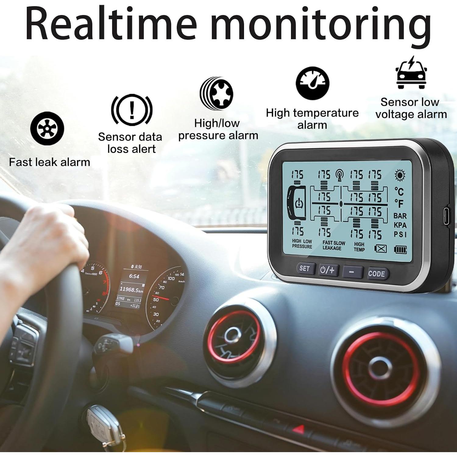 Monitoreo de Presión de Neumáticos Tyona TM6 8 Sensores