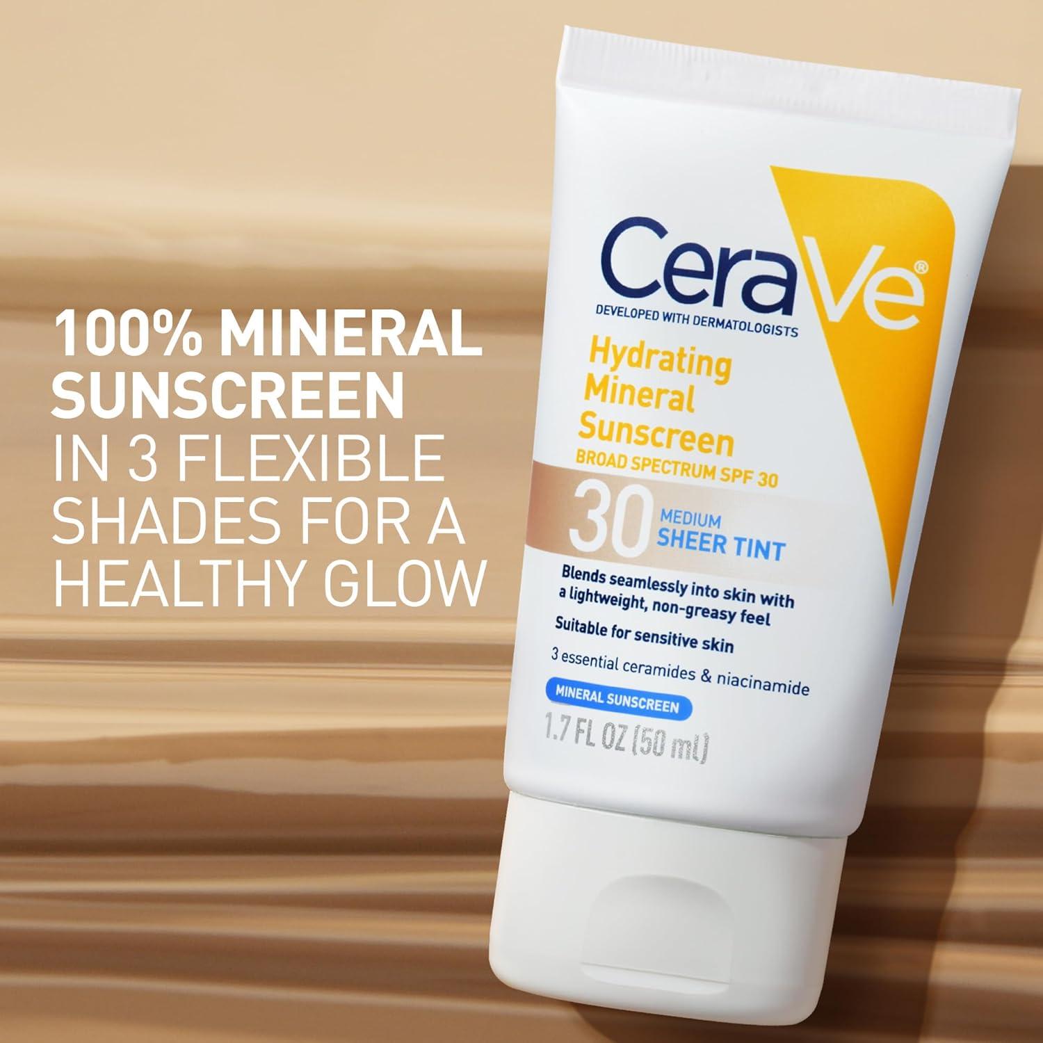 CeraVe Protector Solar Mineral Hidratante SPF 30 Tono Transparente 48g
