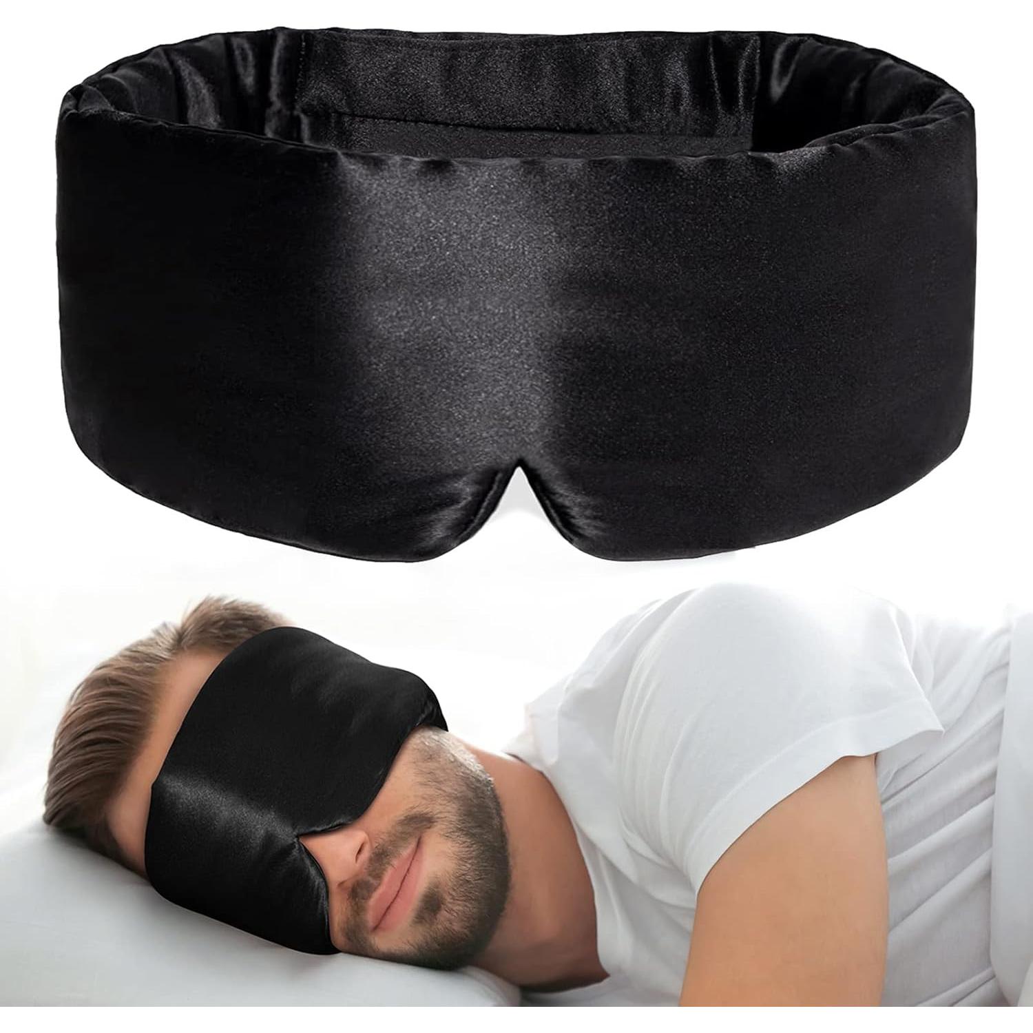 Máscara de Ojos de Seda iCooBreeze Ajustable Negra 1PC