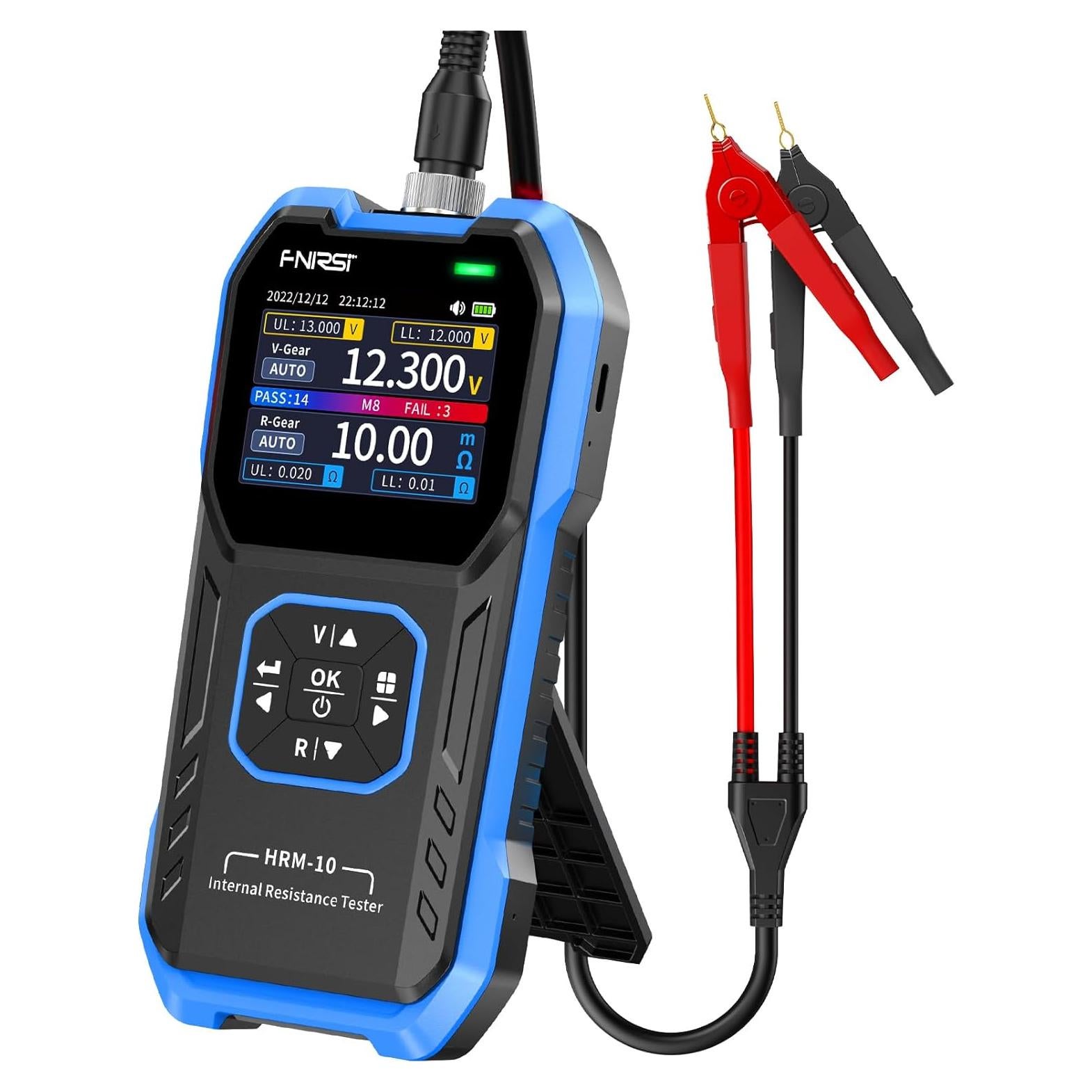 Probador de Baterías FNIRSI HRM-10 con Medición Kelvin