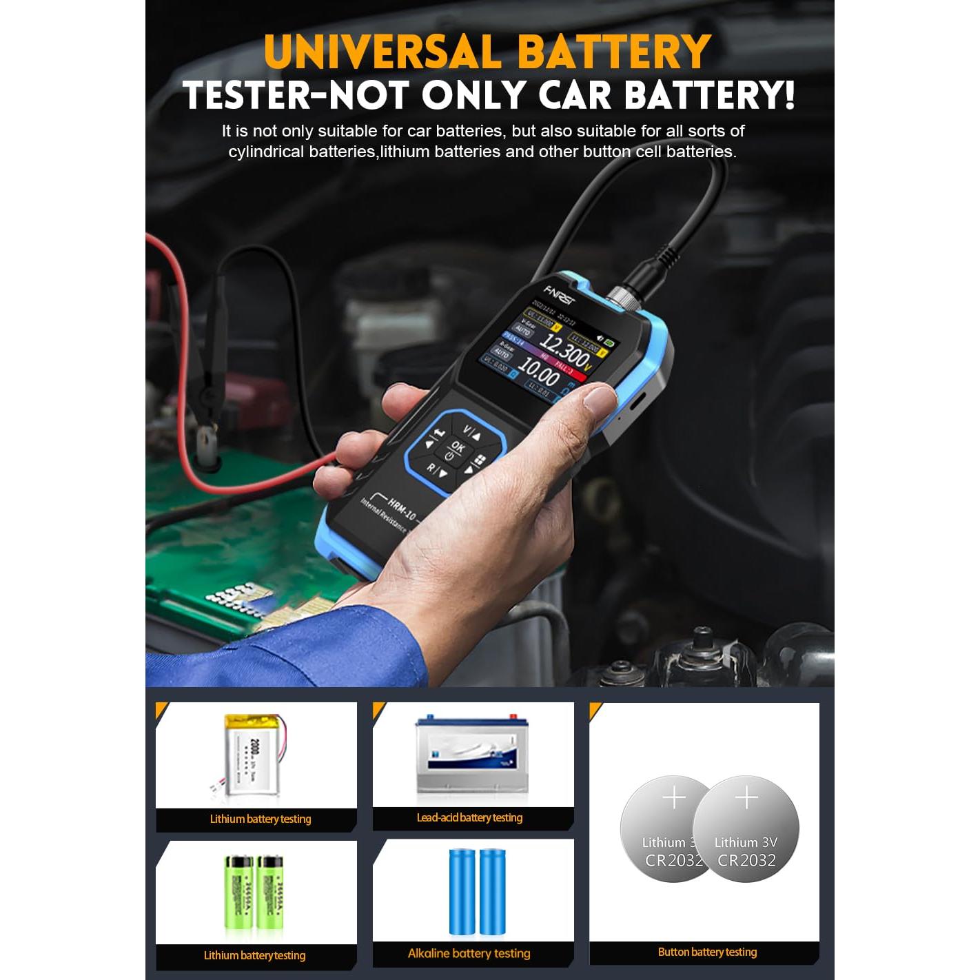 Probador de Baterías FNIRSI HRM-10 con Medición Kelvin