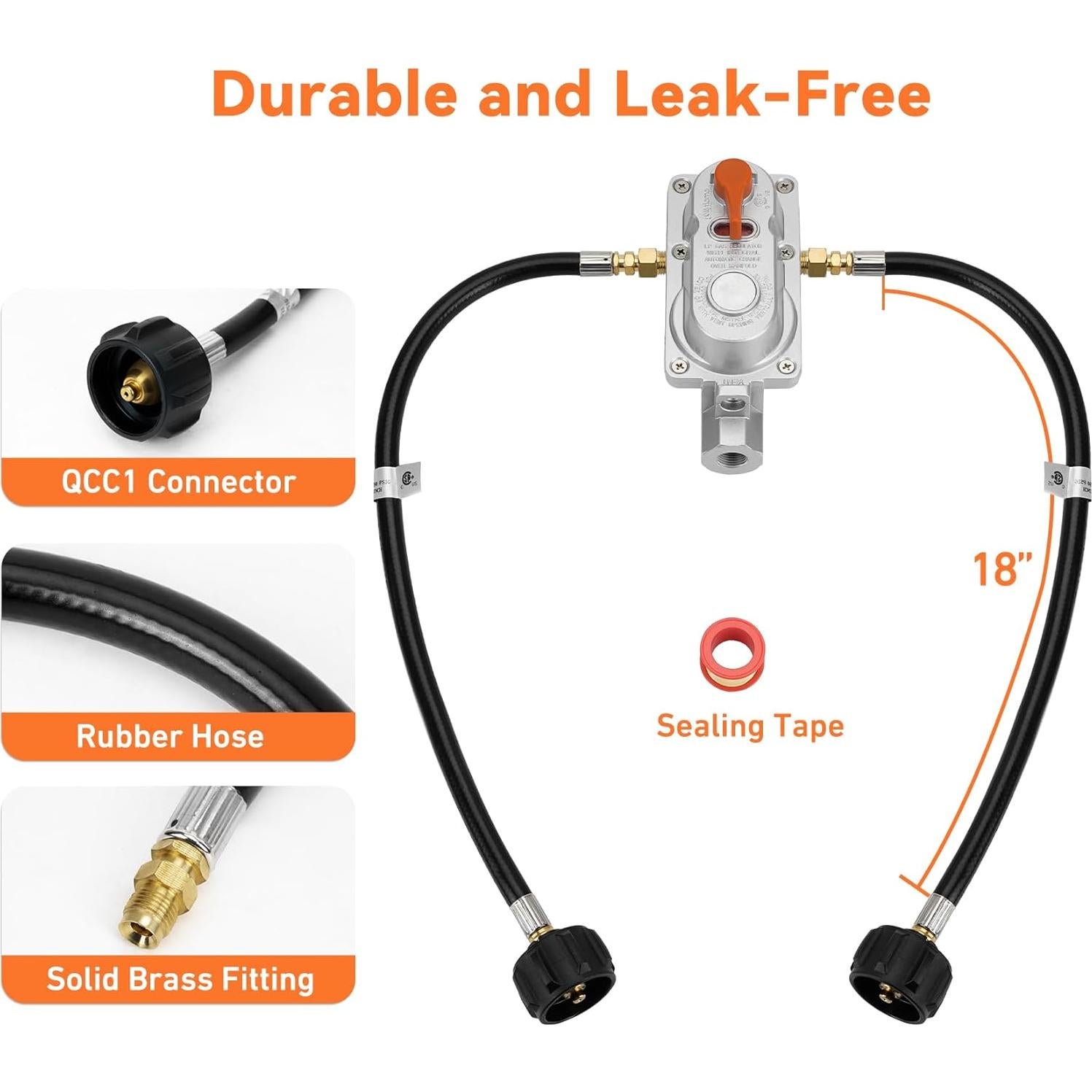 Regulador de Propano Skyflame 2 Etapas con Mangueras 45,72 cm