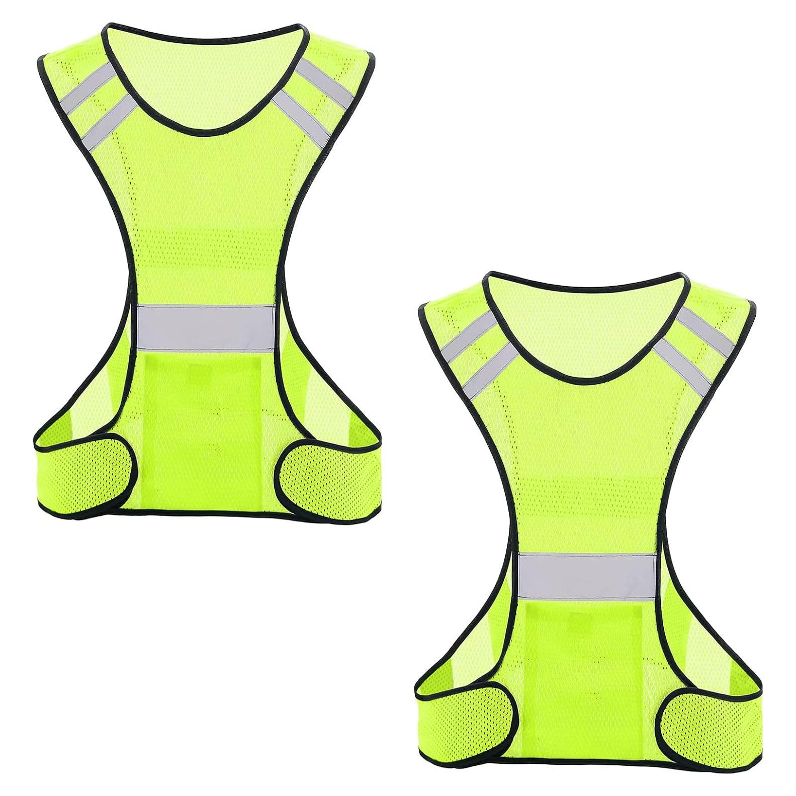 Chaleco Reflectante TCCFCCT Amarillo 2 Piezas para Correr