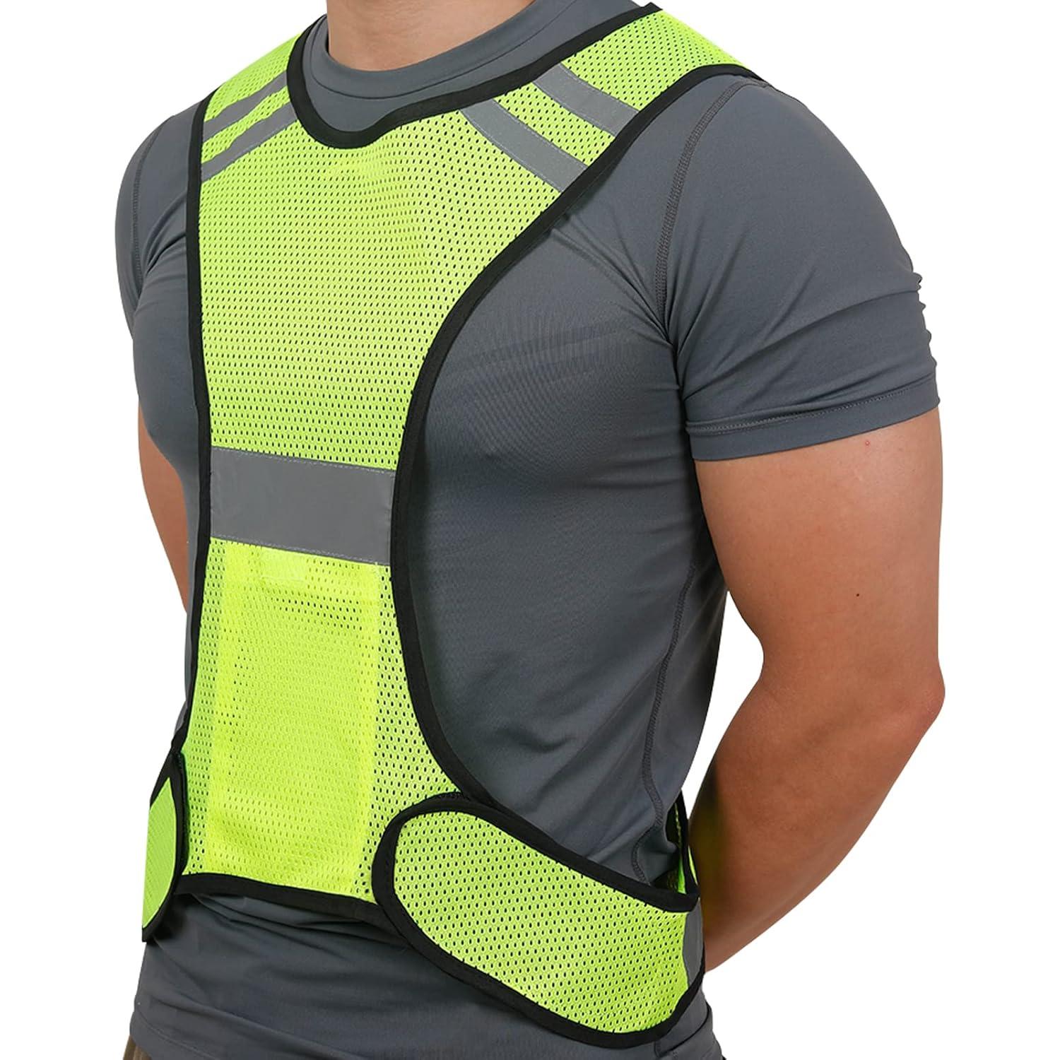 Chaleco Reflectante TCCFCCT Amarillo 2 Piezas para Correr