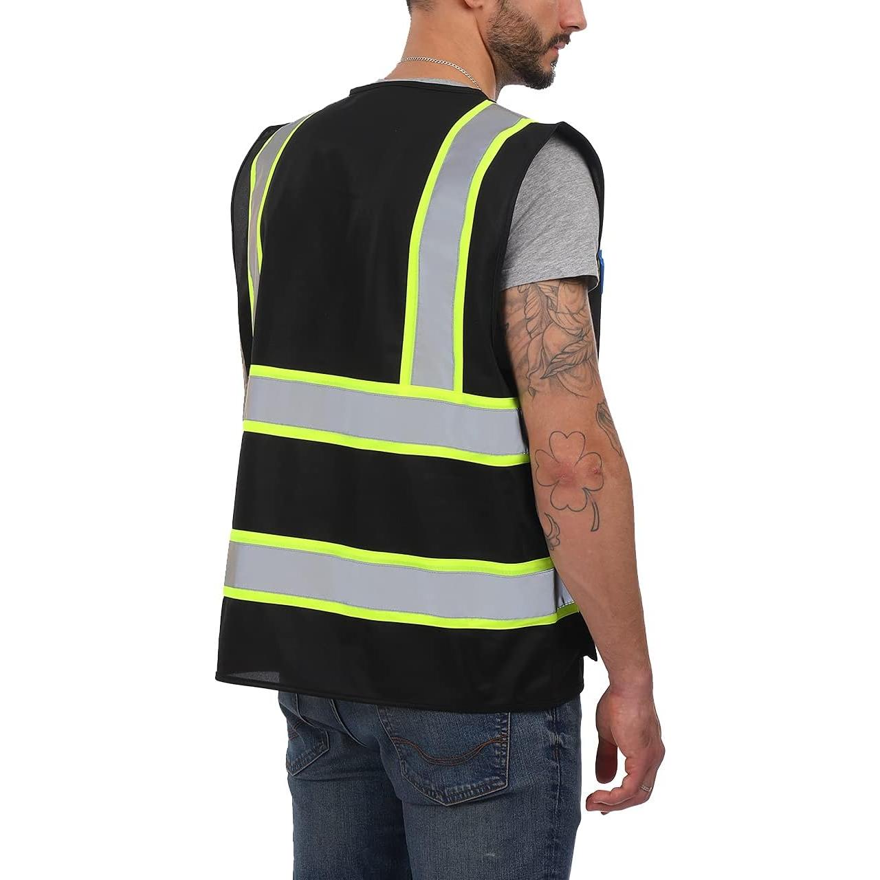 Chaleco Reflectante Dib Seguridad Alta Visibilidad Negro L