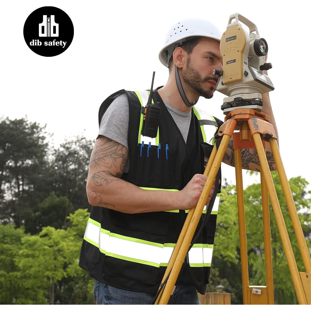 Chaleco Reflectante Dib Seguridad Alta Visibilidad Negro L