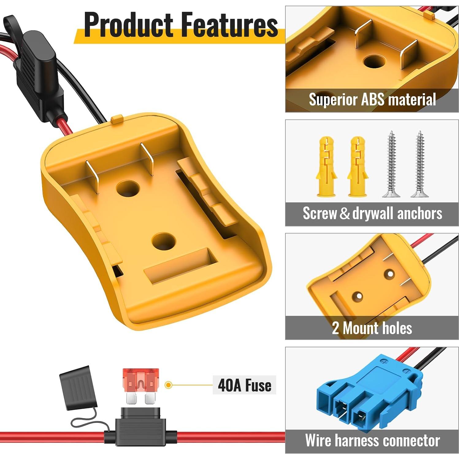 Adaptador de Batería Kzreect 20V Compatible con Peg-Perego
