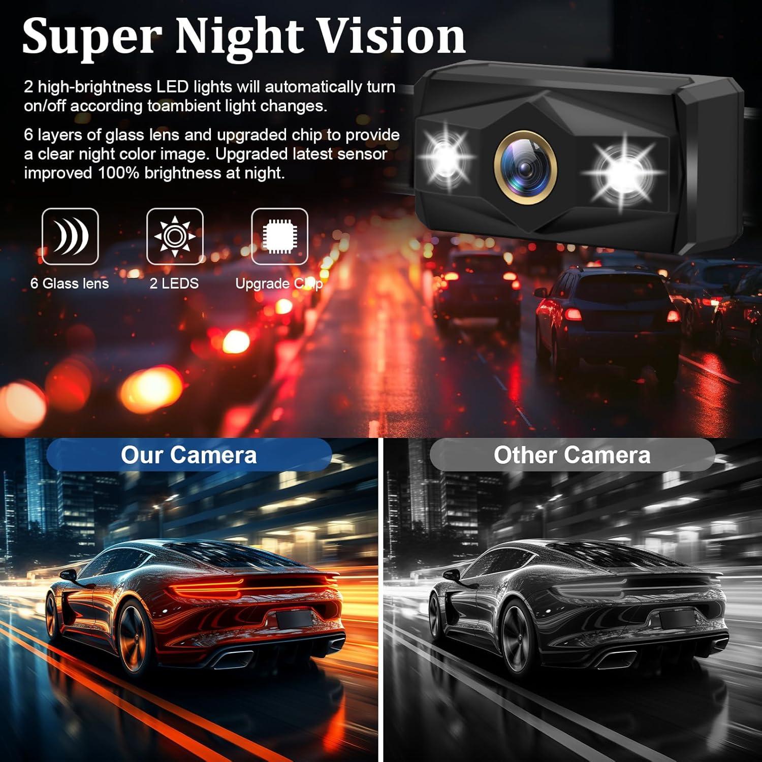 Cámara de Respaldo HaoKeo H4 HD 1080P Visión Nocturna