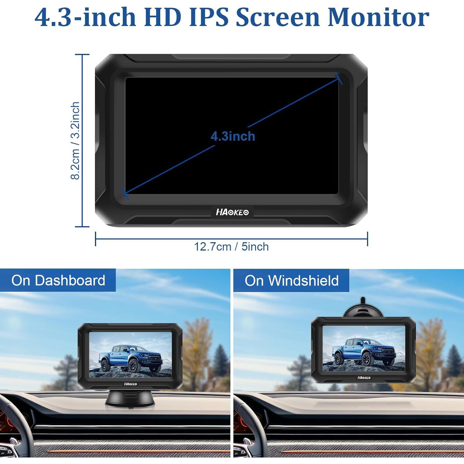 Cámara de Respaldo HaoKeo H4 HD 1080P Visión Nocturna