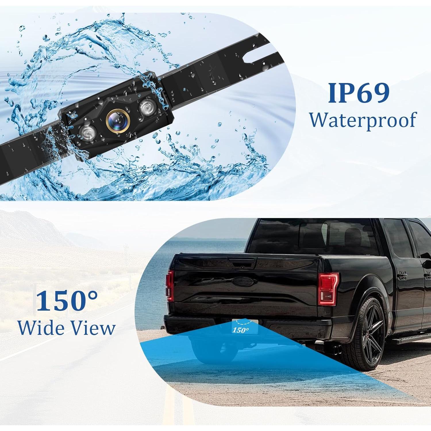 Cámara de Respaldo HaoKeo H4 HD 1080P Visión Nocturna