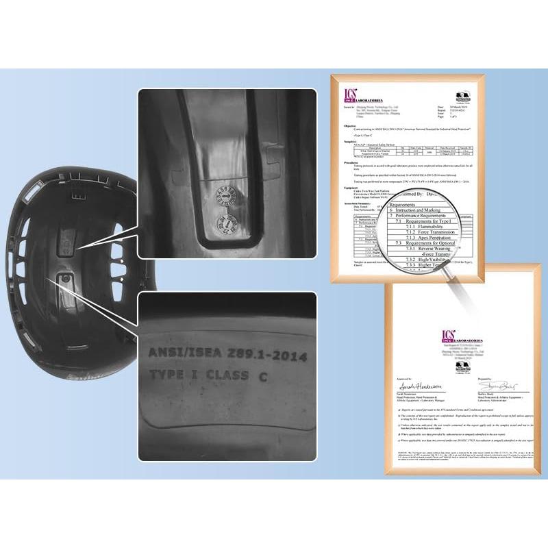 Casco de Construcción Aolamegs Blanco con Visera Ventilada