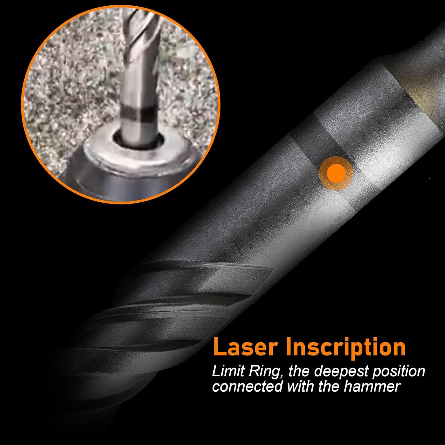 Conjunto de Brocas SDS Plus WildBossy 3 Piezas 1.59 cm x 30.48 cm