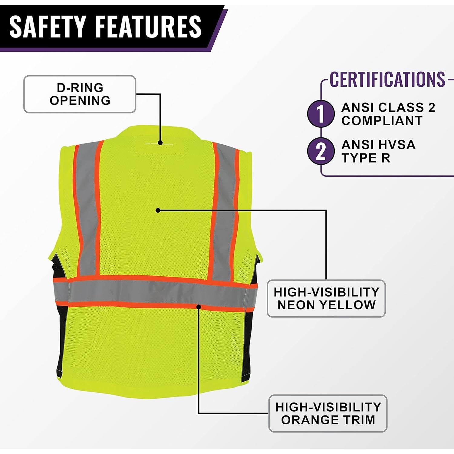 Chaleco de Seguridad Global Glove GLO-079 Amarillo Reflectante