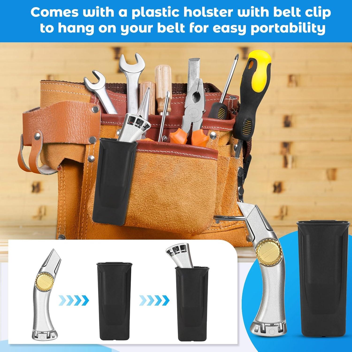 Juego de 4 Cuchillos de Utilidad Lizenoz con 3 Cuchillas Repuesto