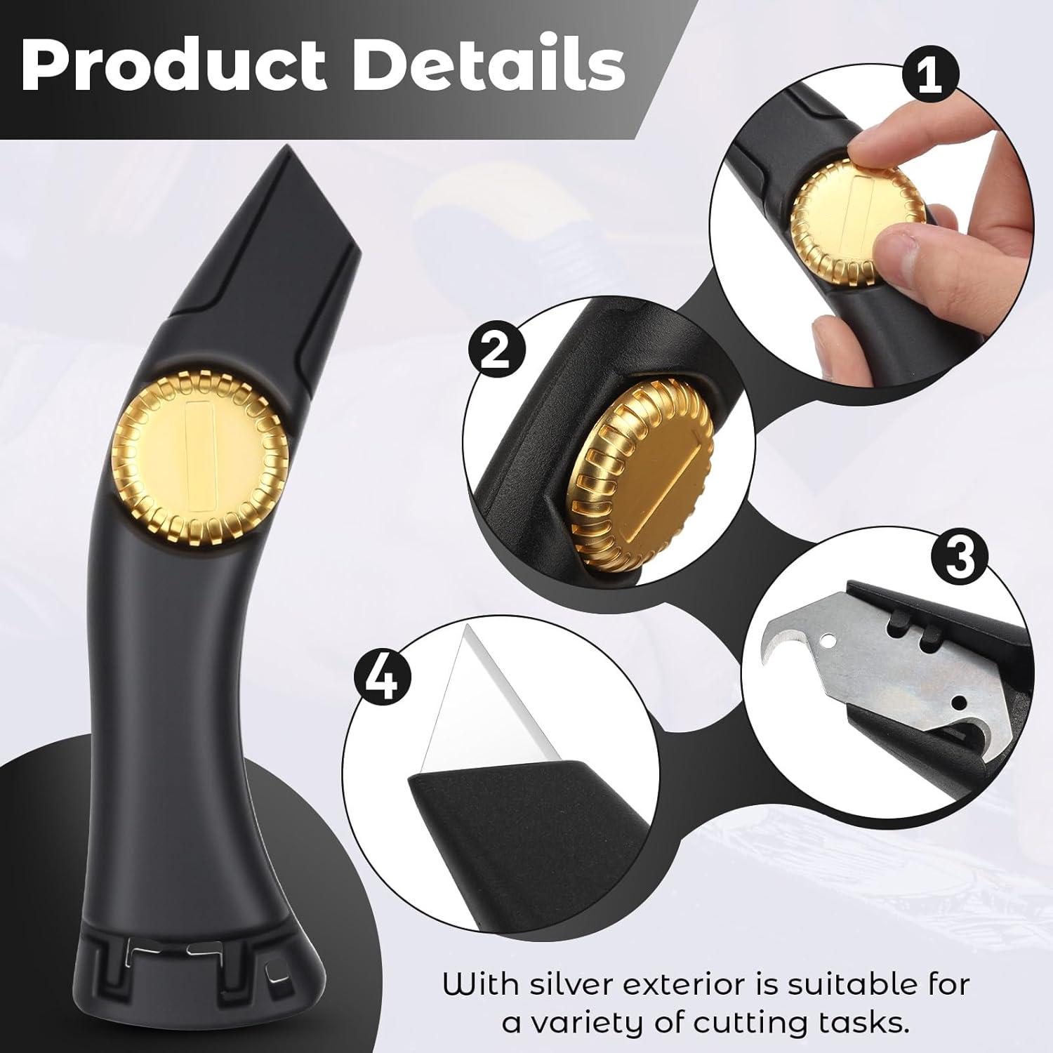 Cuchillo Utilitario de Techo Lizenoz 2PCS Hoja Fija Negra