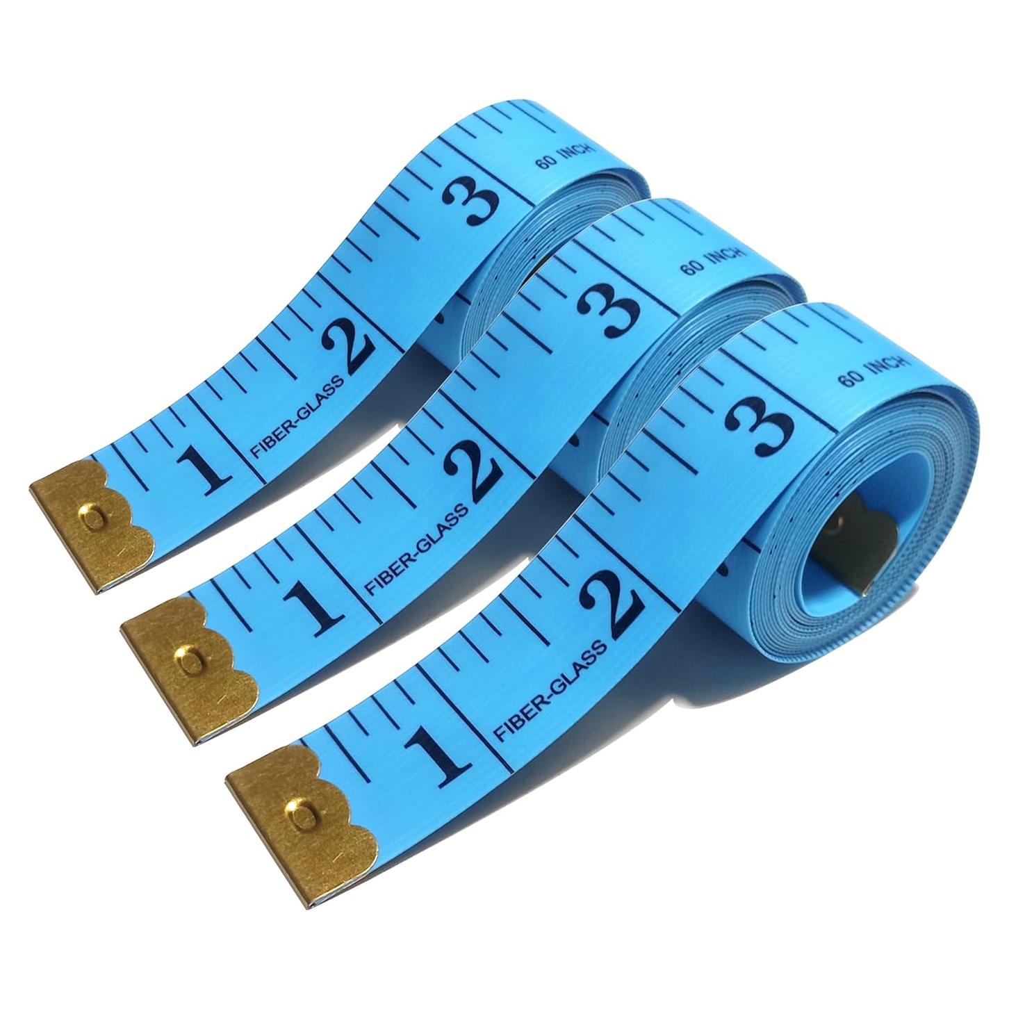 Paquete de 3 Cintas Métricas de Tela STAMI PLET 150 cm Azul