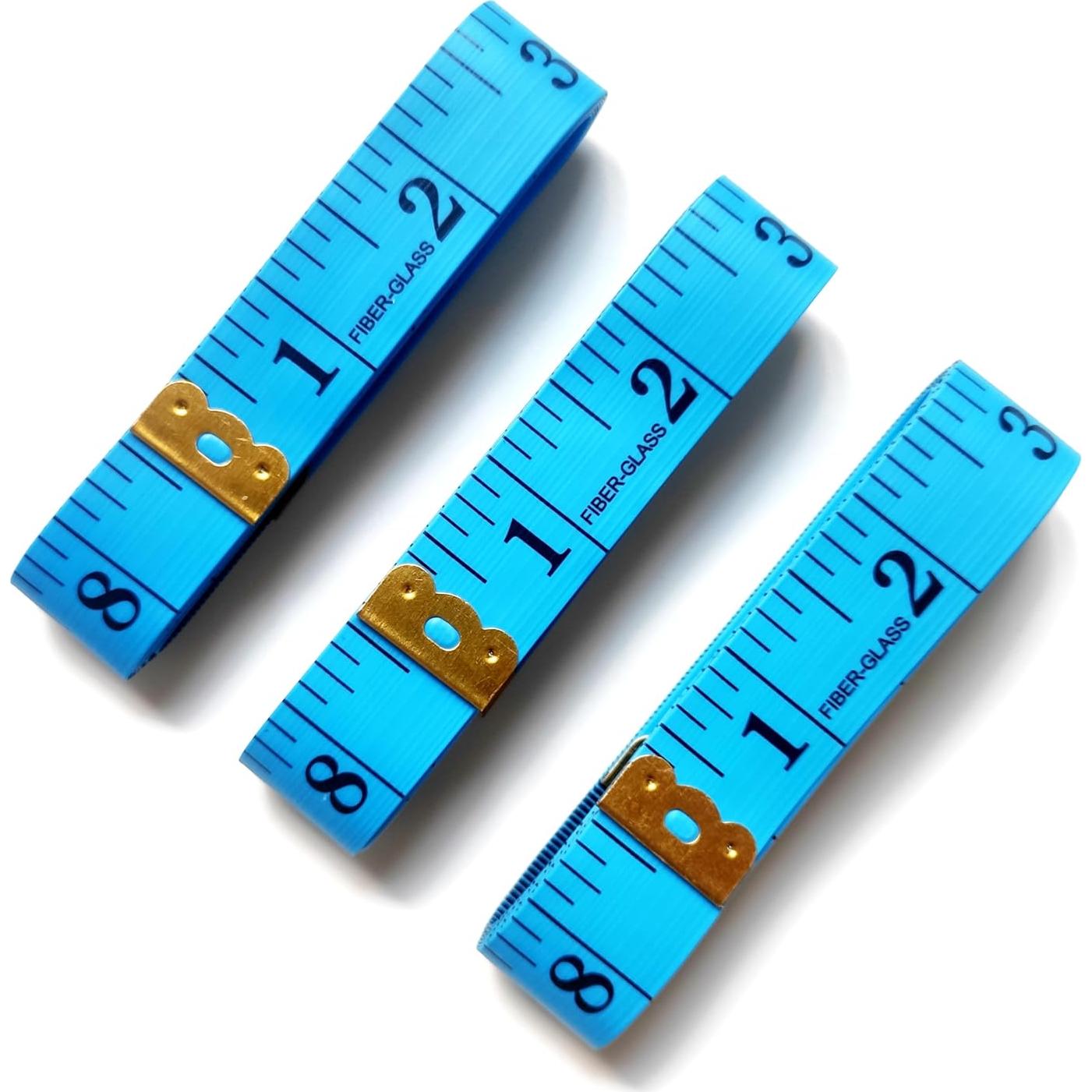 Paquete de 3 Cintas Métricas de Tela STAMI PLET 150 cm Azul