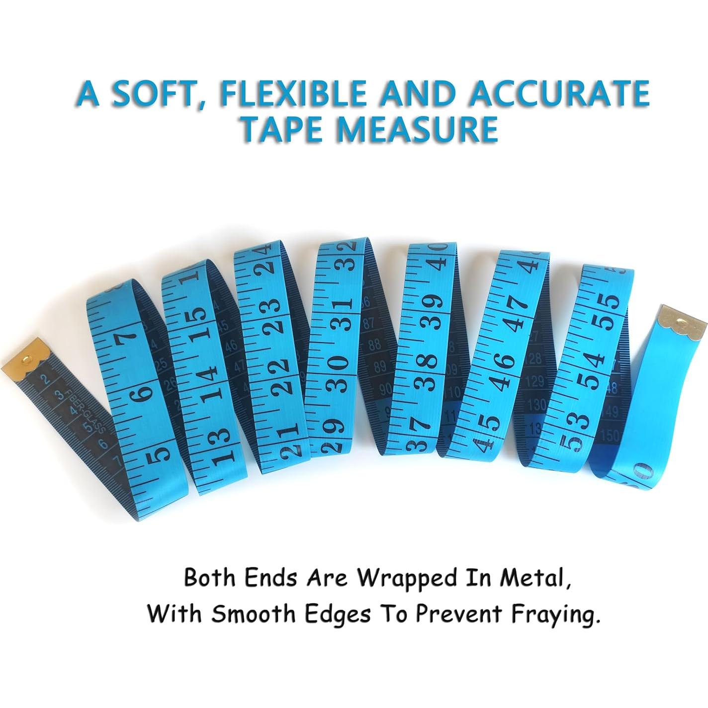 Paquete de 3 Cintas Métricas de Tela STAMI PLET 150 cm Azul