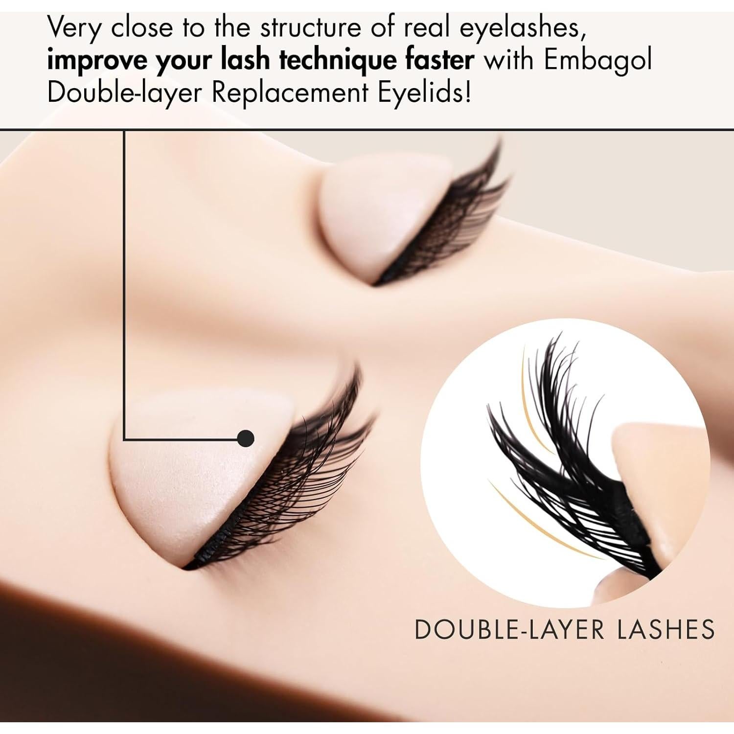 Pámpados de Doble Capa Embagol - 3 Pares Reutilizables