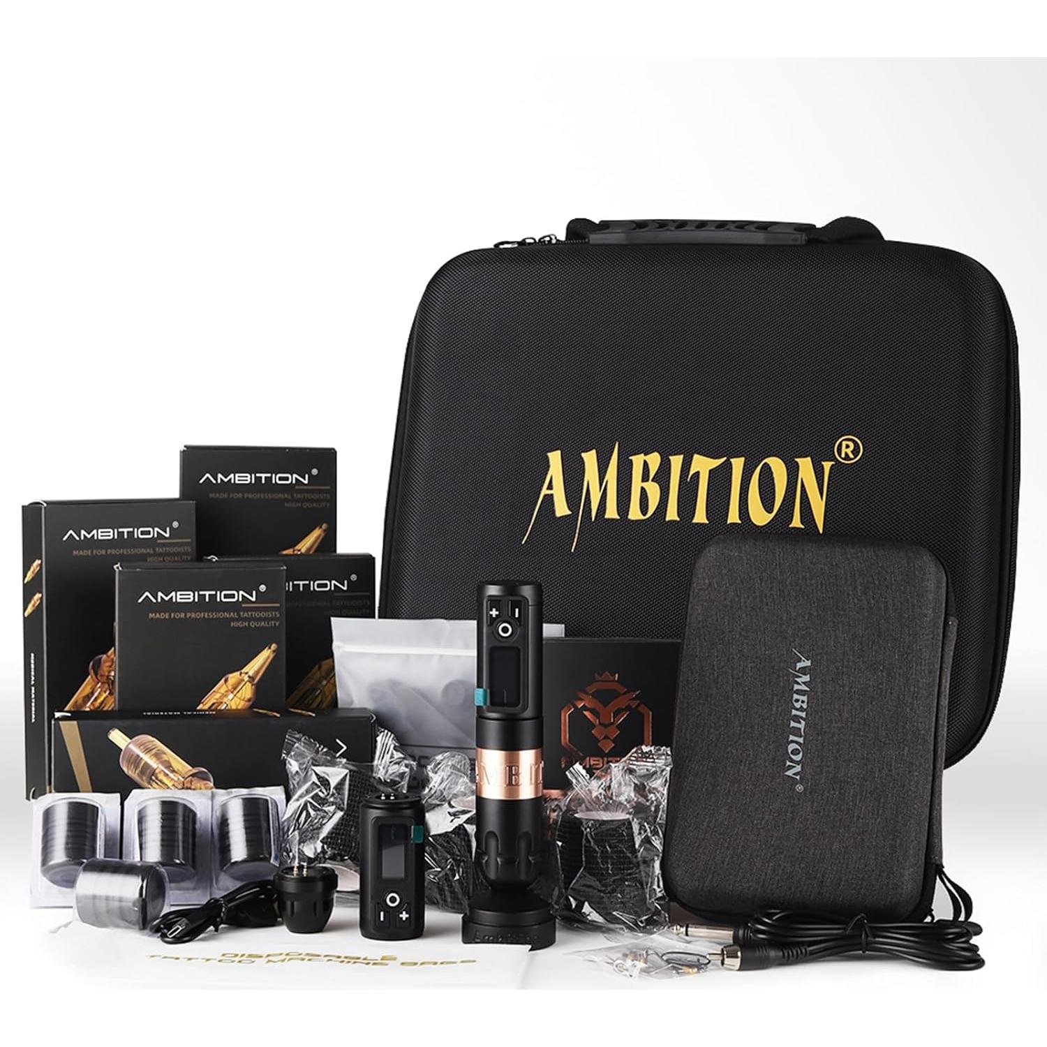 Kit de Tatuaje Ambition Soldier - Máquina Inalámbrica 2400mAh