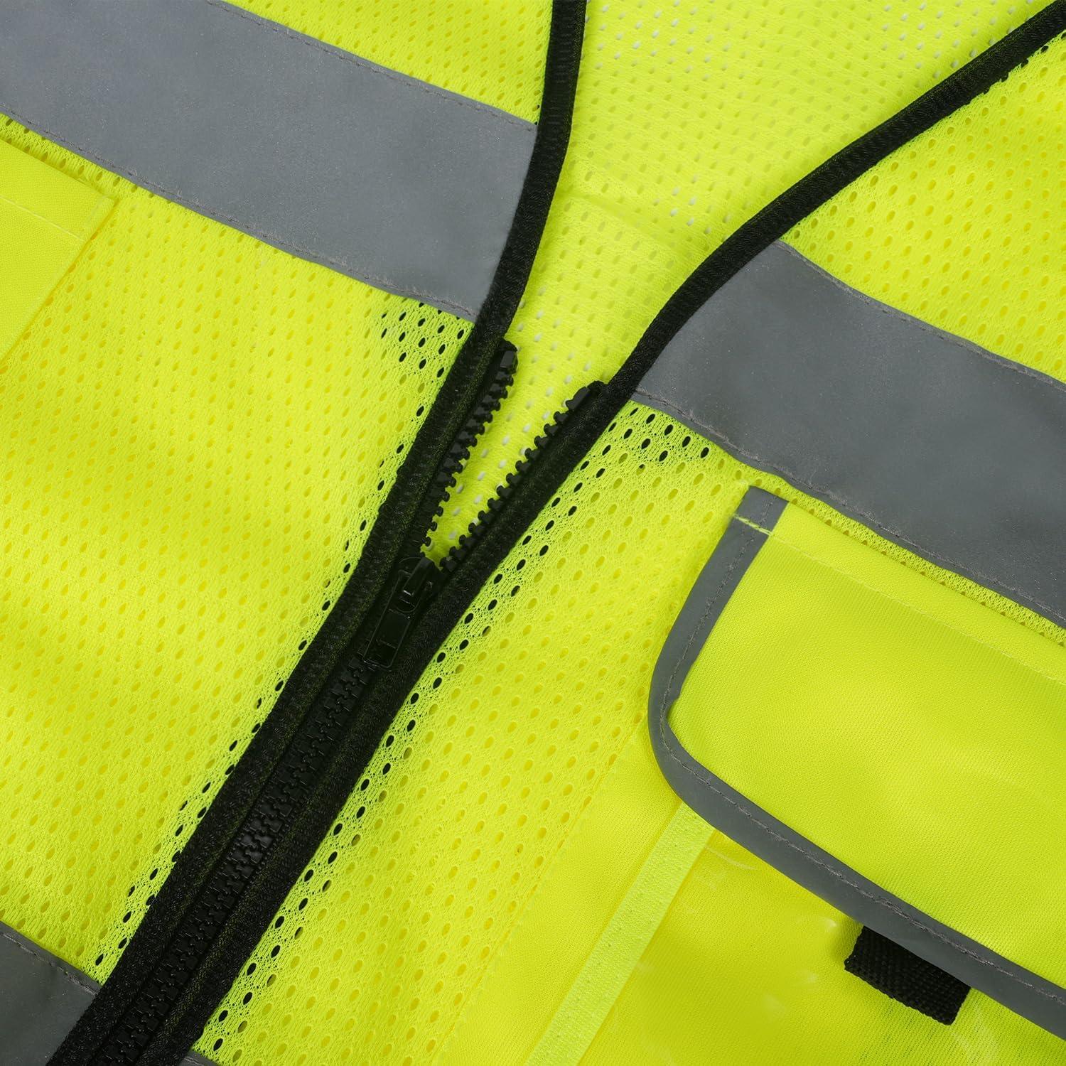 Chaleco de Seguridad HPHST Amarillo Reflectante Clase 2 5 Bolsillos